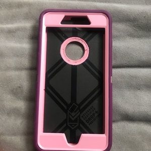 This case fits both iPhone 7+ and 8+ before I ship it out I will clean the case!